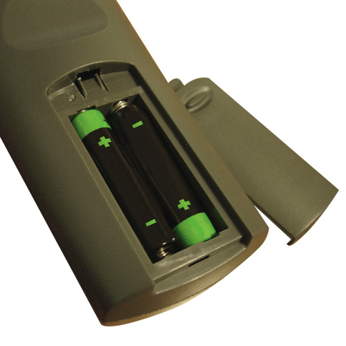 image showing AA batteries in the back of a remote control. On National Battery Day, take a few minutes to find a store where you can recycle your batteries! 